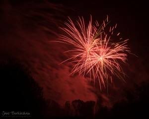 photographing fireworks